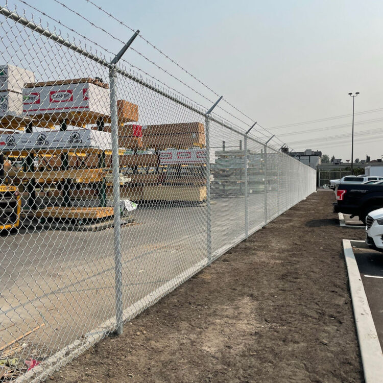 Commercial chainlink fence and gate installation in the Lower Mainland